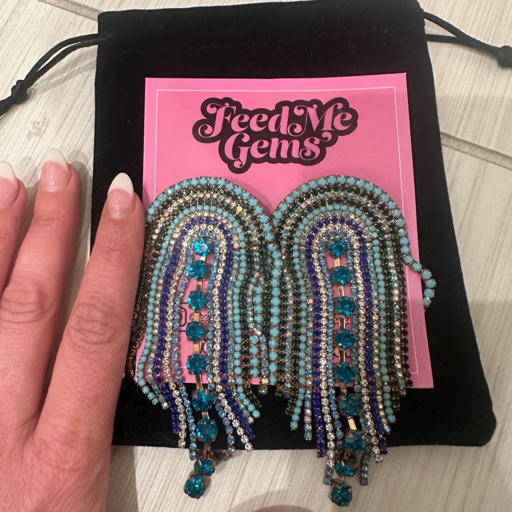 Feed Me Gems Multicolor Beaded Earrings
